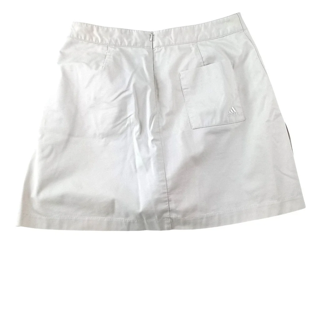 Adidas Women Khaki Stretch Golf Skort Size 6 Beige Active Tennis‎ Skirt